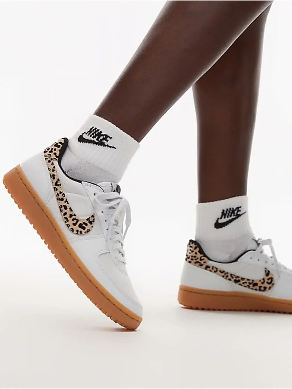 Nike Field General SE White Gum Leopard Swoosh Women’s Shoes Size 7